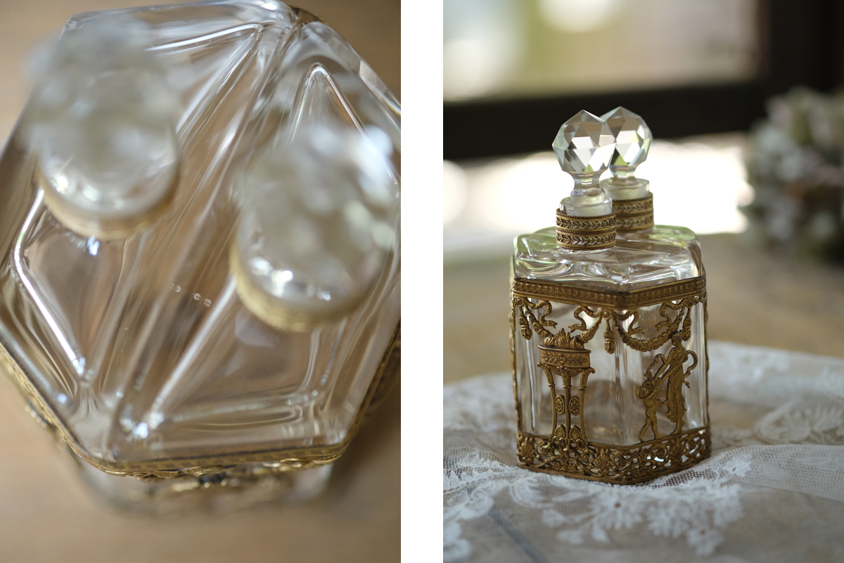 ⭕️ フランス リモージュ　パフュームボトル 香水瓶　装飾　ゴールド　ヴィンテージ